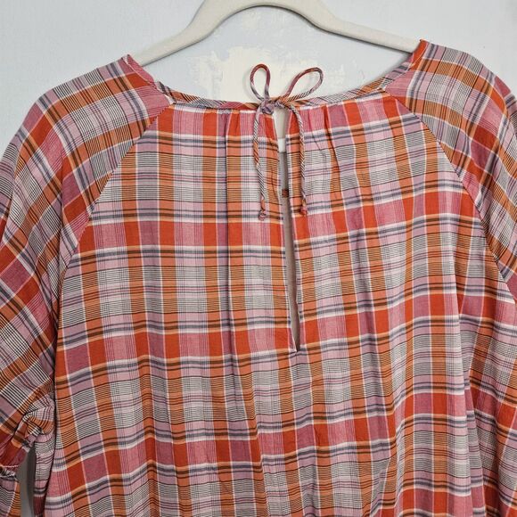 NWT Madewell Plaid Ruffle-Sleeve Mini Dress | XL - Picture 5 of 6